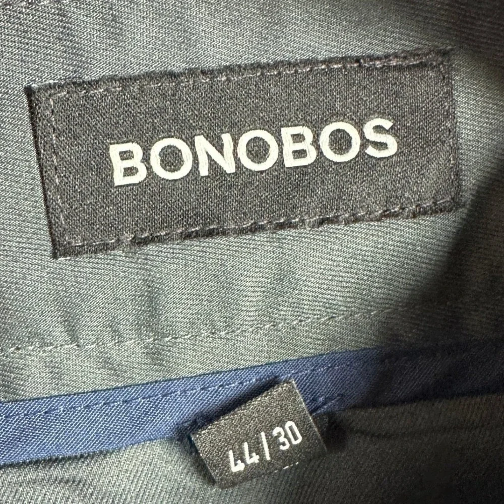 NEW Bonobos Pants Mens 44X30 Dark Gray Slim Fit Chinos Stretch Flat Front Casual